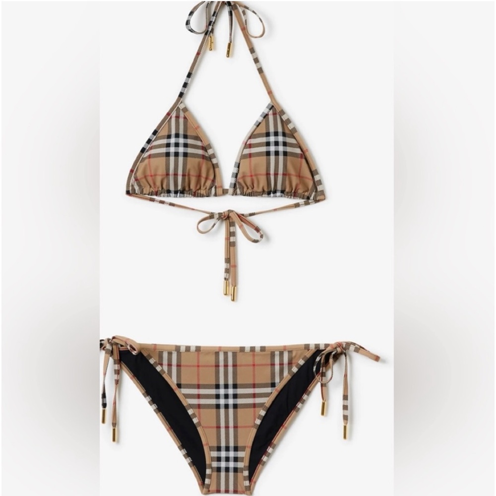 Burberry Check Triangle Bikini
